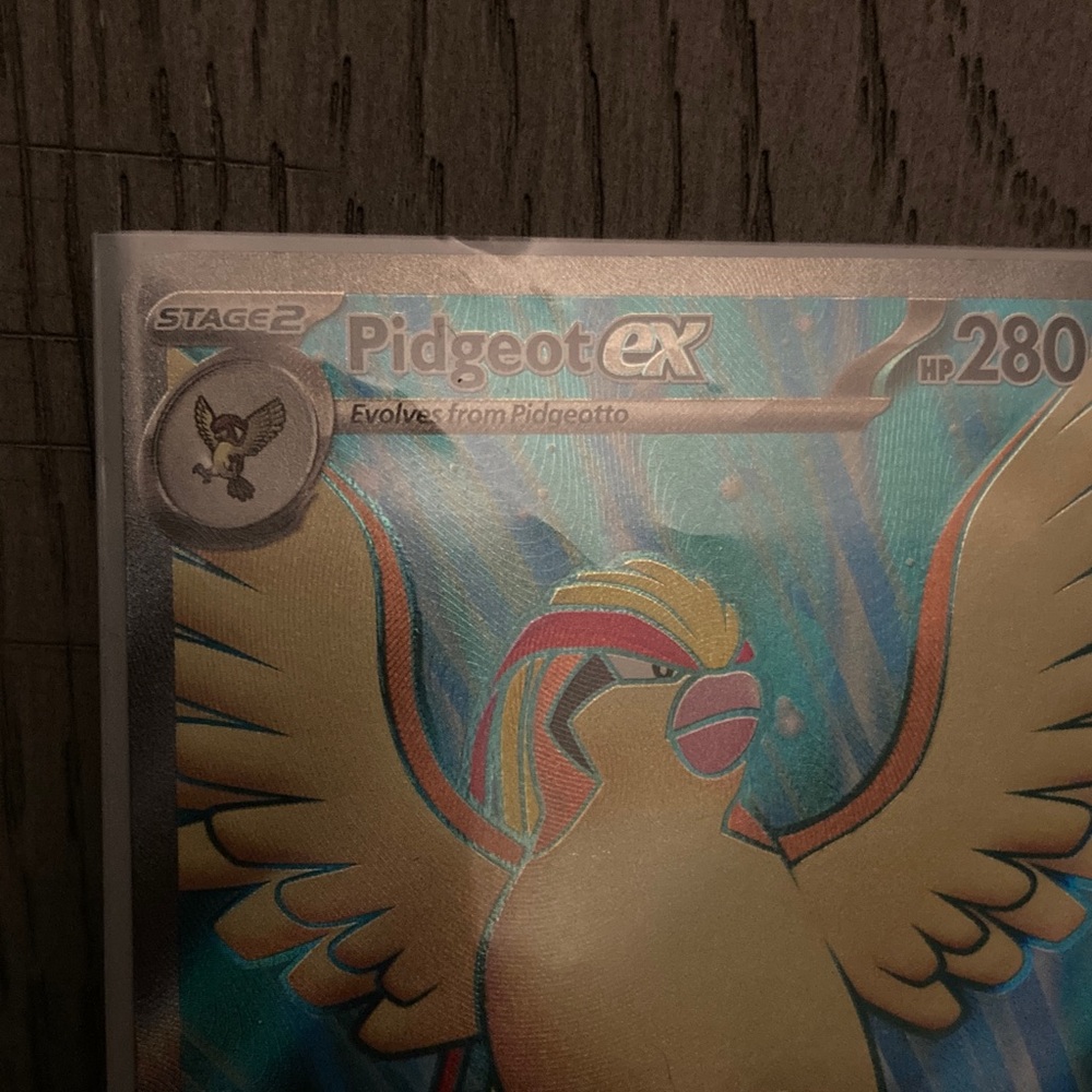 Pidgeot EX Trading Card - Blue and Gold - Picture 3 of 10